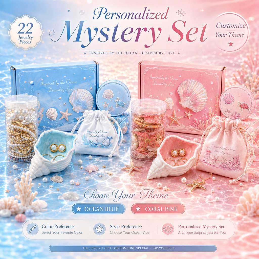 Personalized Ocean-Inspired Jewelry Surprise Jar Set, Custom Summer Gift for Best Friend